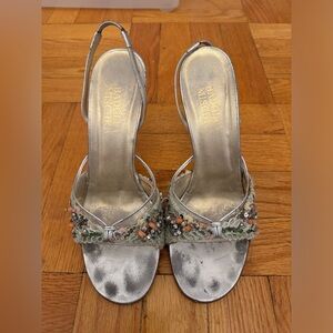 Badgley Mischka very comfortable embellished heels size 38- fit a 38.5